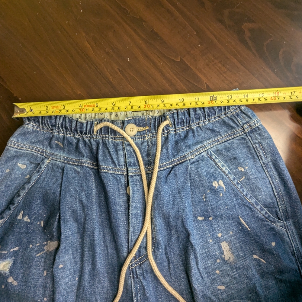 FREE PEOPLE Mixed Up Cotton Distressed Utility Jeans - Picture 15 of 15